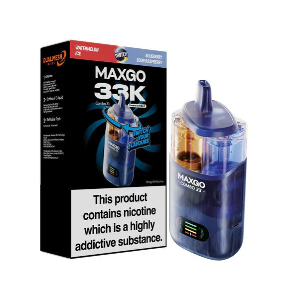 RELX Maxgo Combo 33000, 33k Puffs Prefilled Pod Kit - £10.49