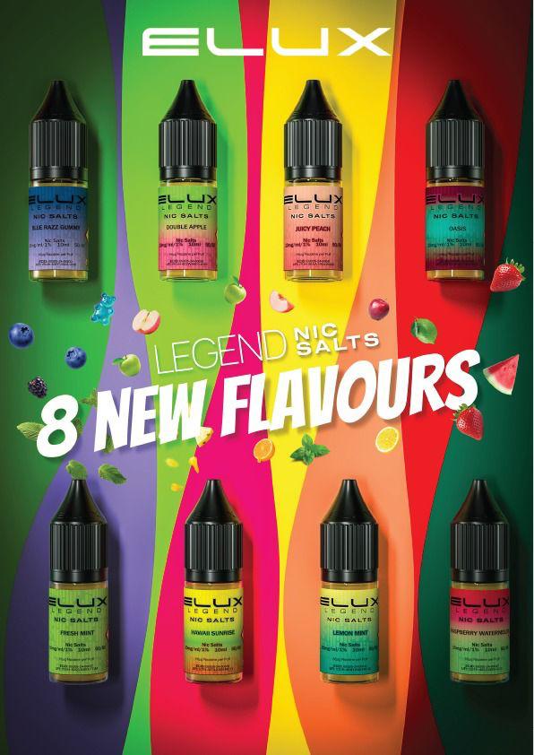 Elux Nic Salt 10ml E Liquid 50VG/50PG | 10mg 20mg Bar Salt | Ecig POD Vape Juice