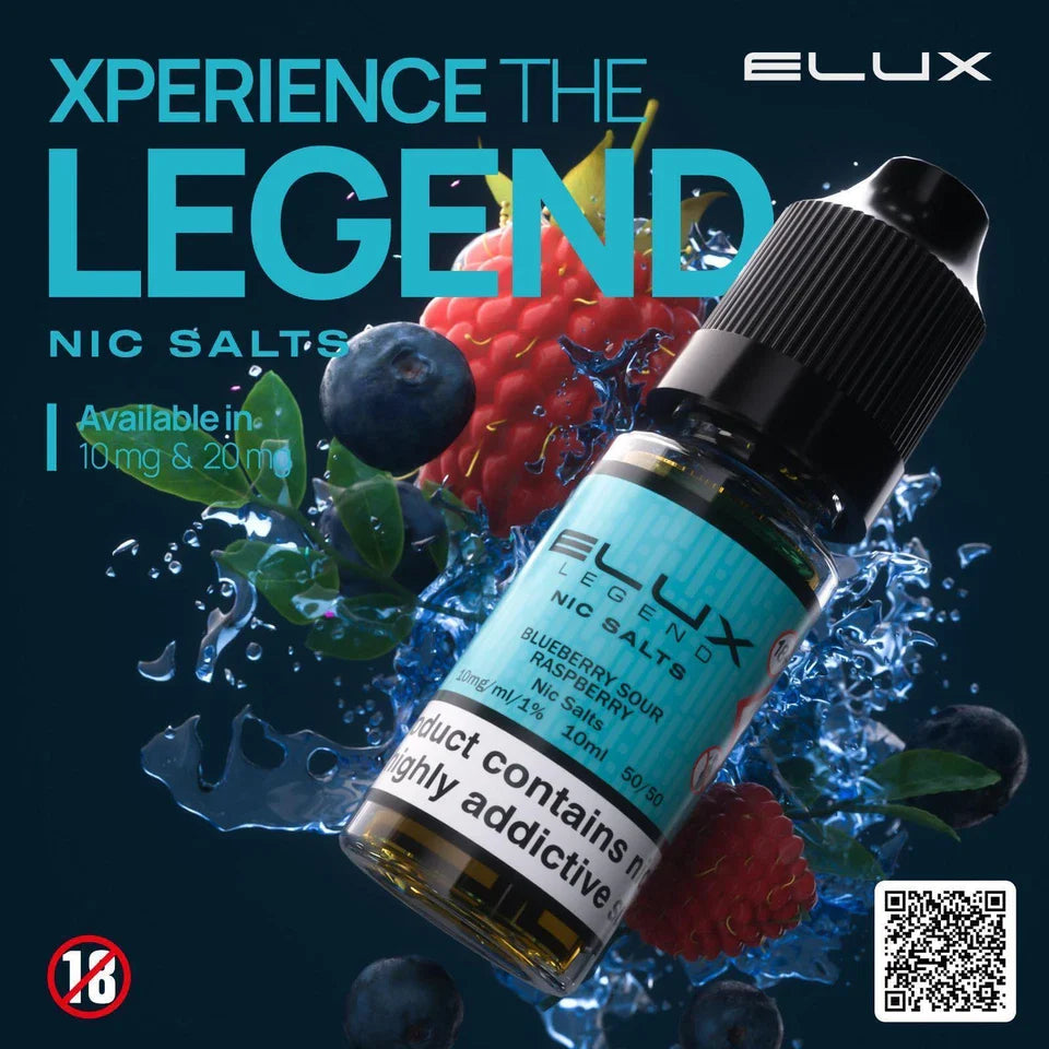 Elux Nic Salt 10ml E Liquid 50VG/50PG | 10mg 20mg Bar Salt | Ecig POD Vape Juice