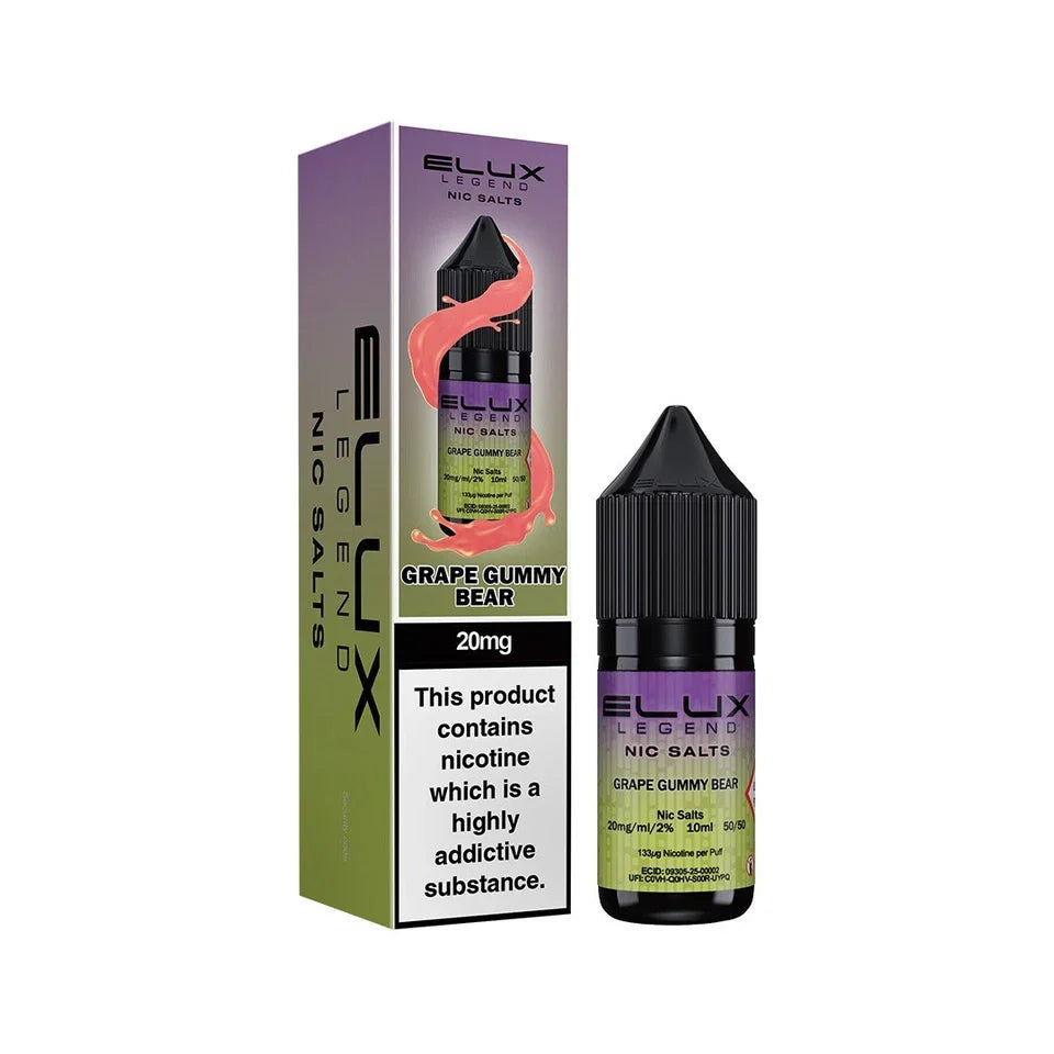 Elux Nic Salt 10ml E Liquid 50VG/50PG | 10mg 20mg Bar Salt | Ecig POD Vape Juice
