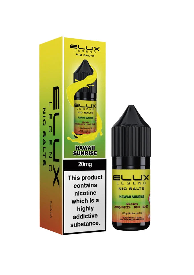 Elux Nic Salt 10ml E Liquid 50VG/50PG | 10mg 20mg Bar Salt | Ecig POD Vape Juice
