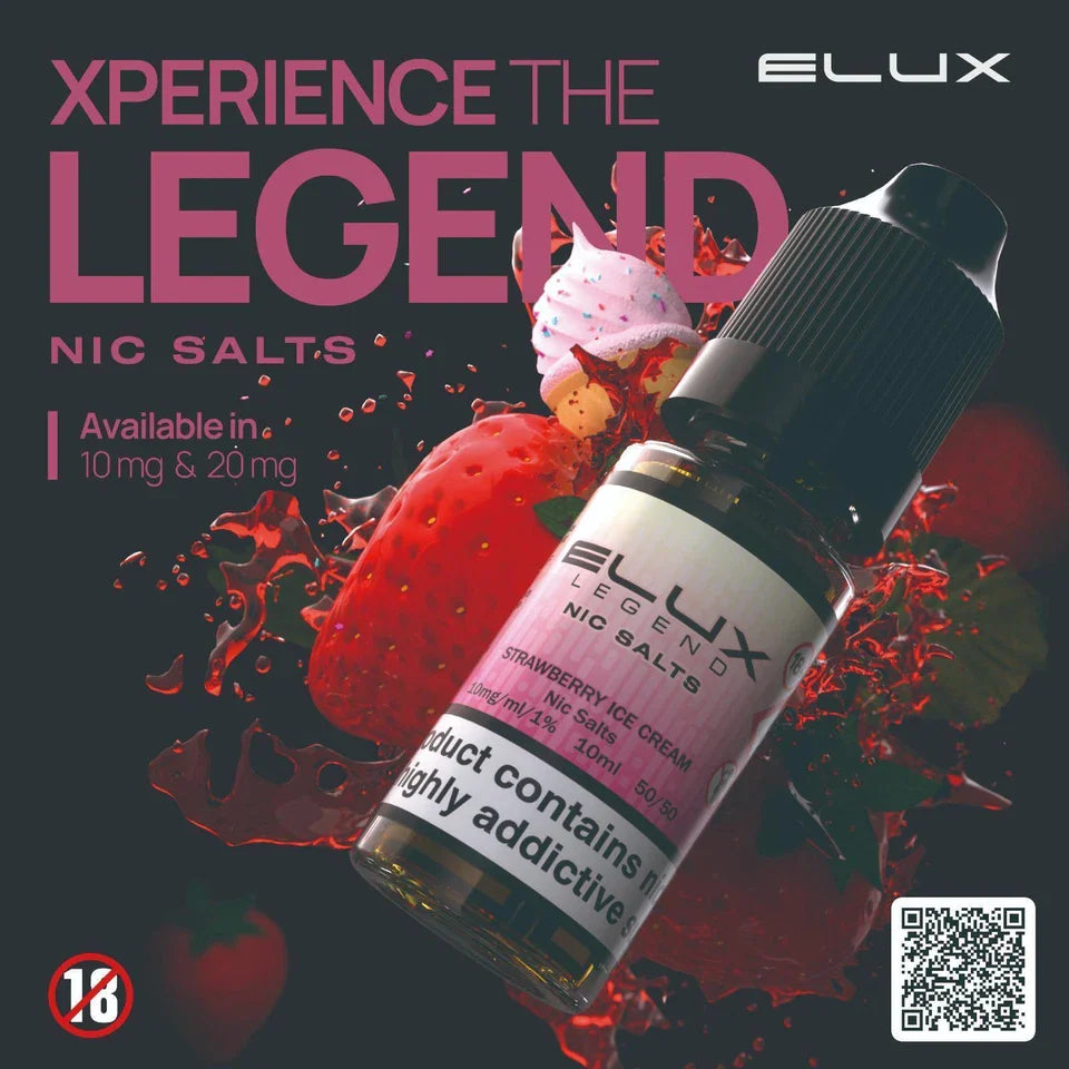 Elux Nic Salt 10ml E Liquid 50VG/50PG | 10mg 20mg Bar Salt | Ecig POD Vape Juice