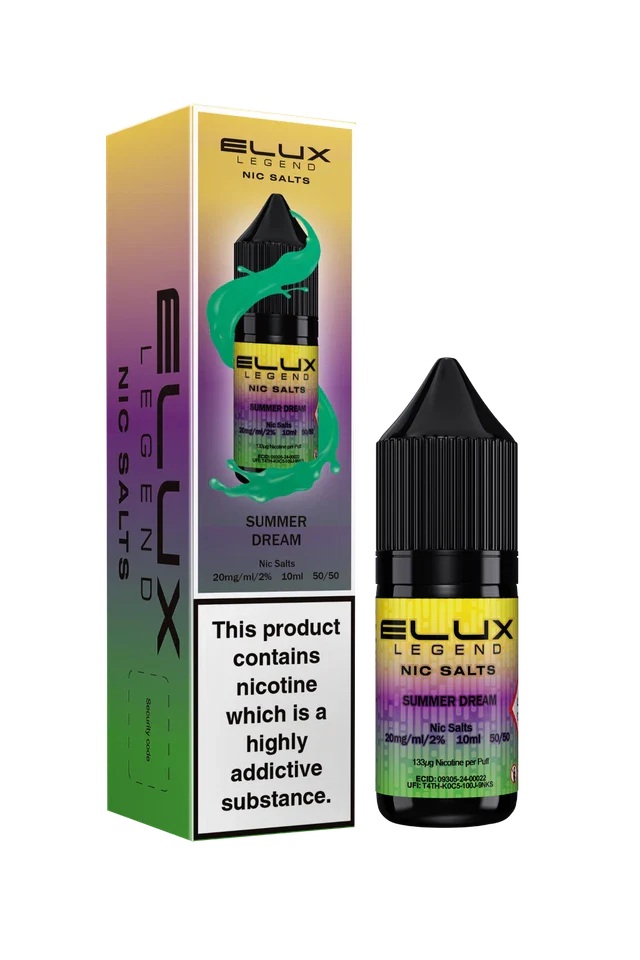 Elux Nic Salt 10ml E Liquid 50VG/50PG | 10mg 20mg Bar Salt | Ecig POD Vape Juice