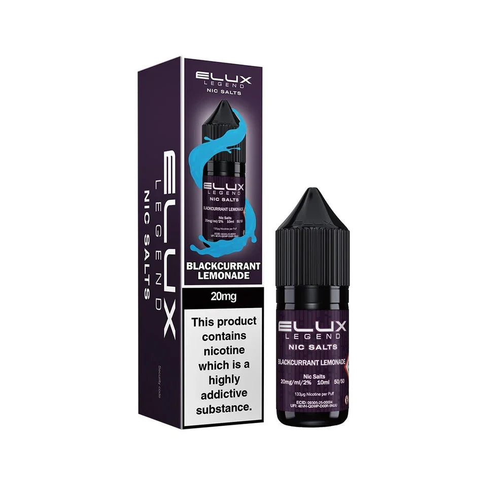 Elux Nic Salt 10ml E Liquid 50VG/50PG | 10mg 20mg Bar Salt | Ecig POD Vape Juice