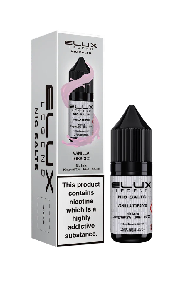 Elux Nic Salt 10ml E Liquid 50VG/50PG | 10mg 20mg Bar Salt | Ecig POD Vape Juice