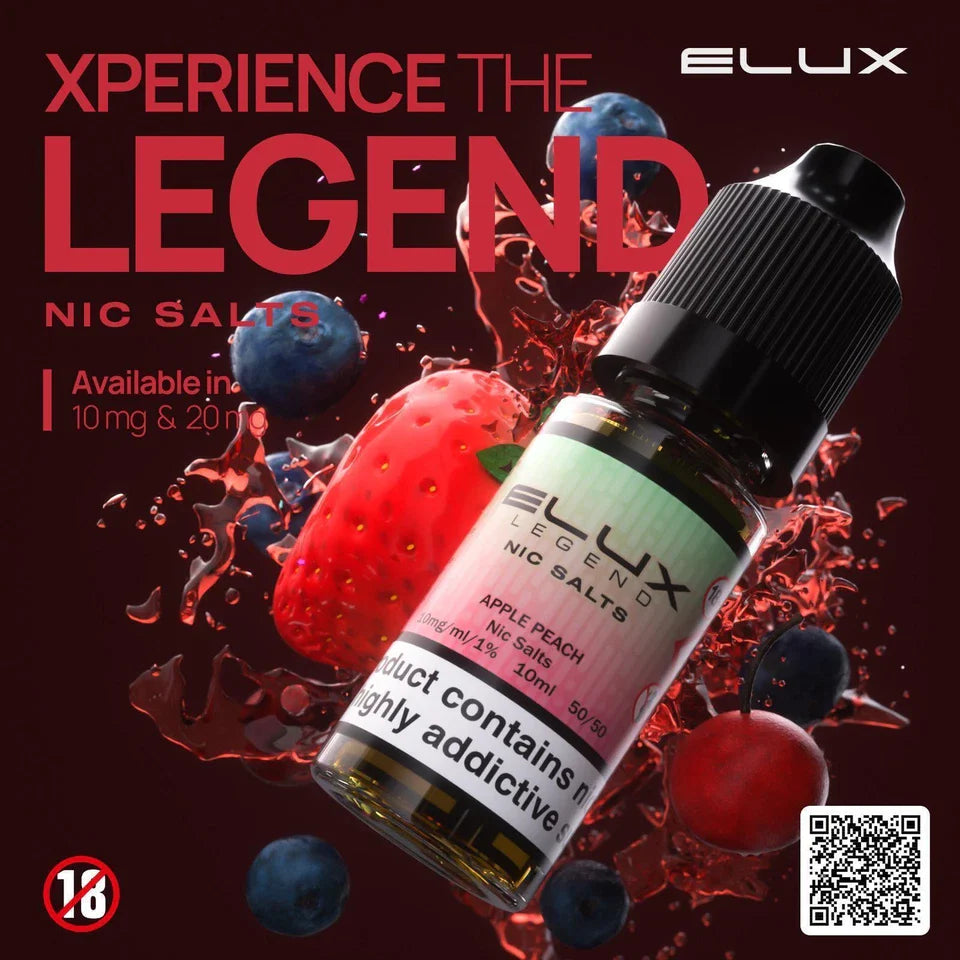 Elux Nic Salt 10ml E Liquid 50VG/50PG | 10mg 20mg Bar Salt | Ecig POD Vape Juice
