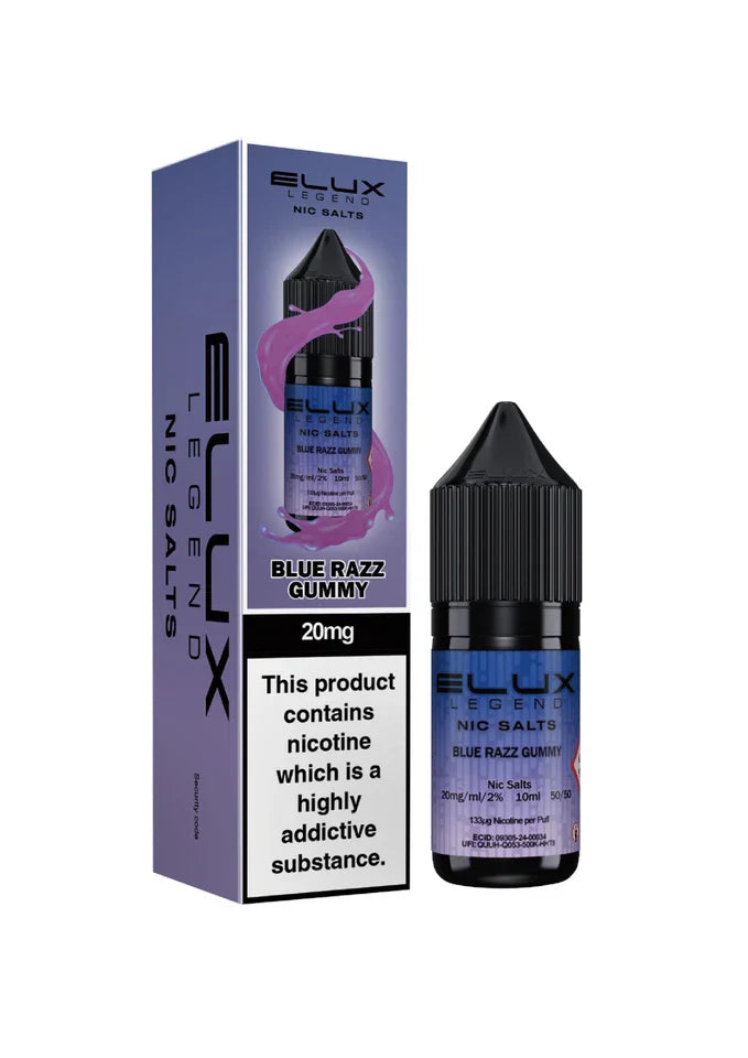 Elux Nic Salt 10ml E Liquid 50VG/50PG | 10mg 20mg Bar Salt | Ecig POD Vape Juice