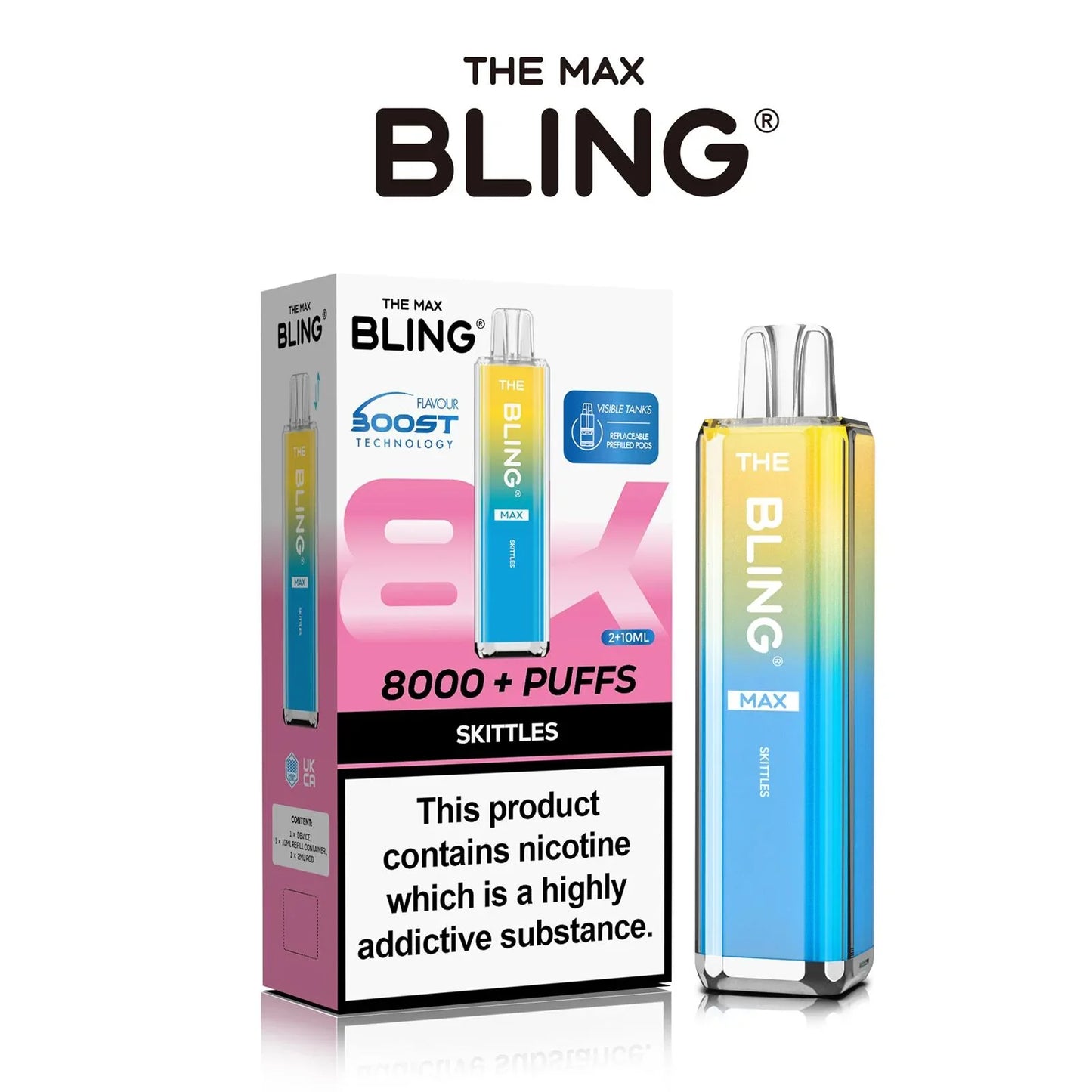 The Crystal Bling Max 8000 Preffilled Pod Kit