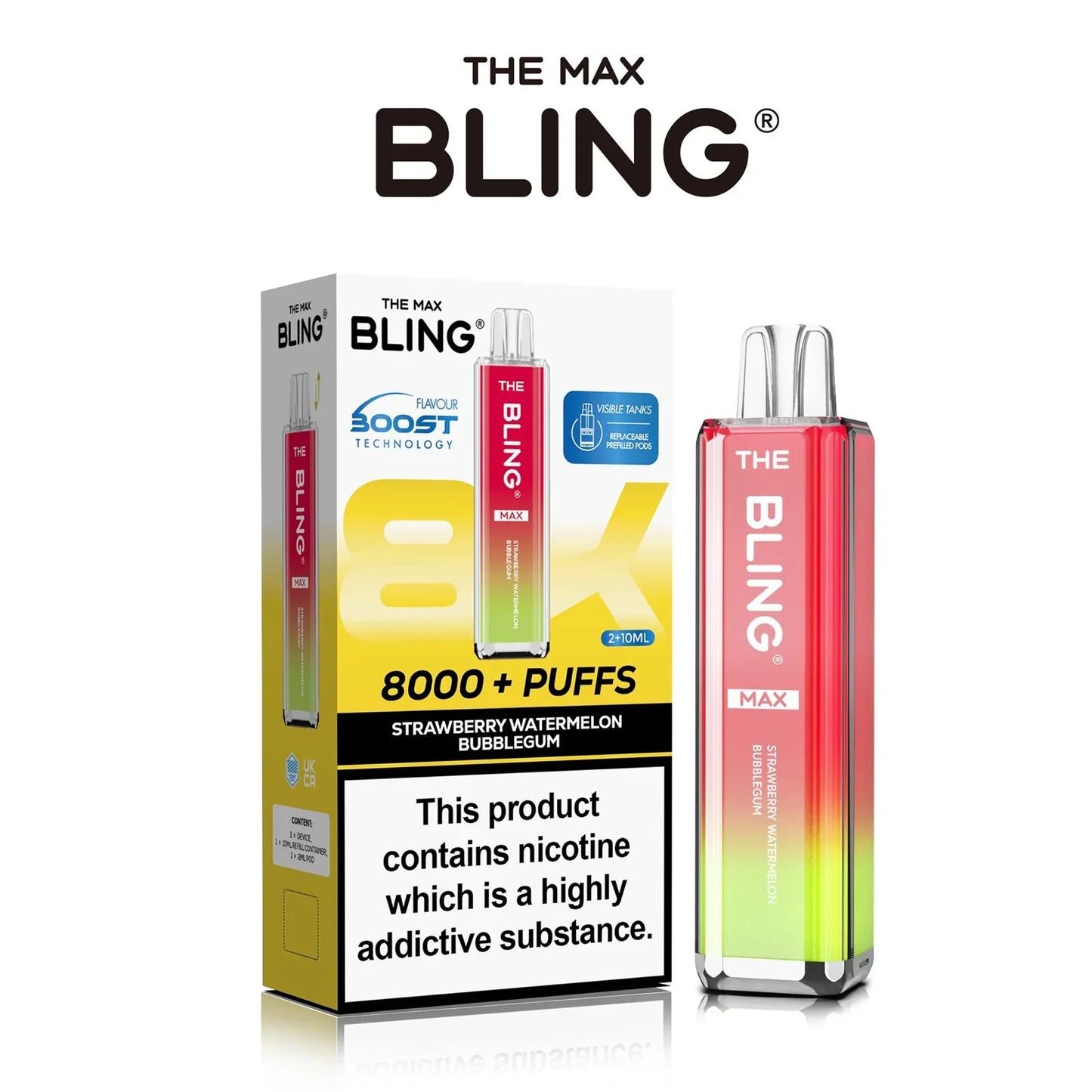 The Crystal Bling Max 8000 Preffilled Pod Kit