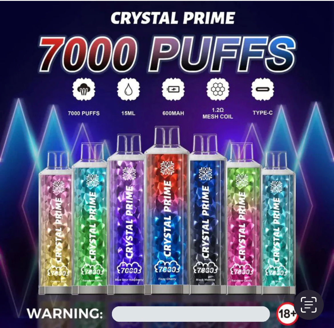 CRYSTAL PRIME 7000 PUFFS - 8.99 vapes-outlet CRYSTAL PRIME 7000 PUFFS - 8.99 vapes-outlet