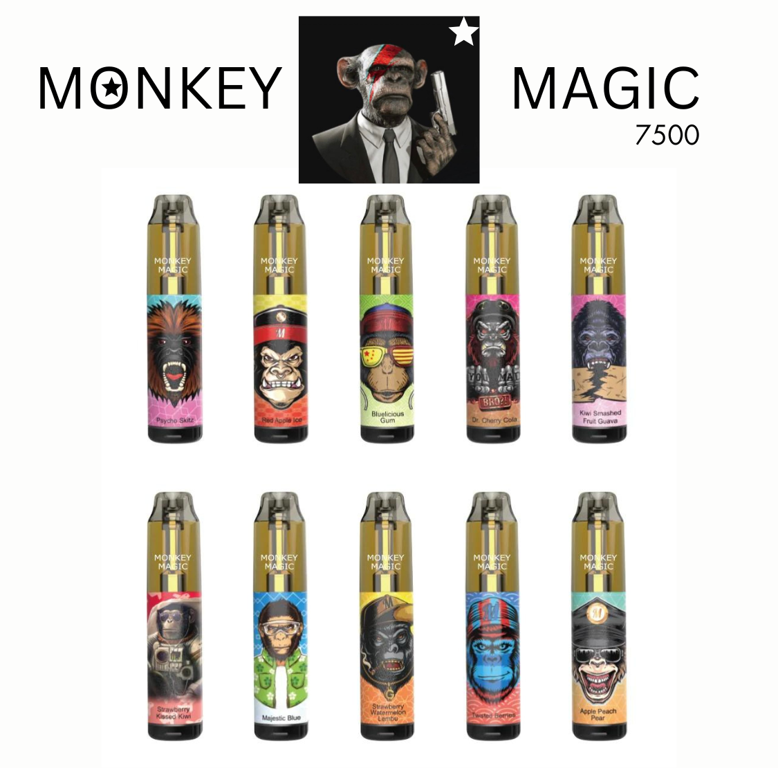 Monkey Magic 7500 puffs by TasteFog ® £6.99