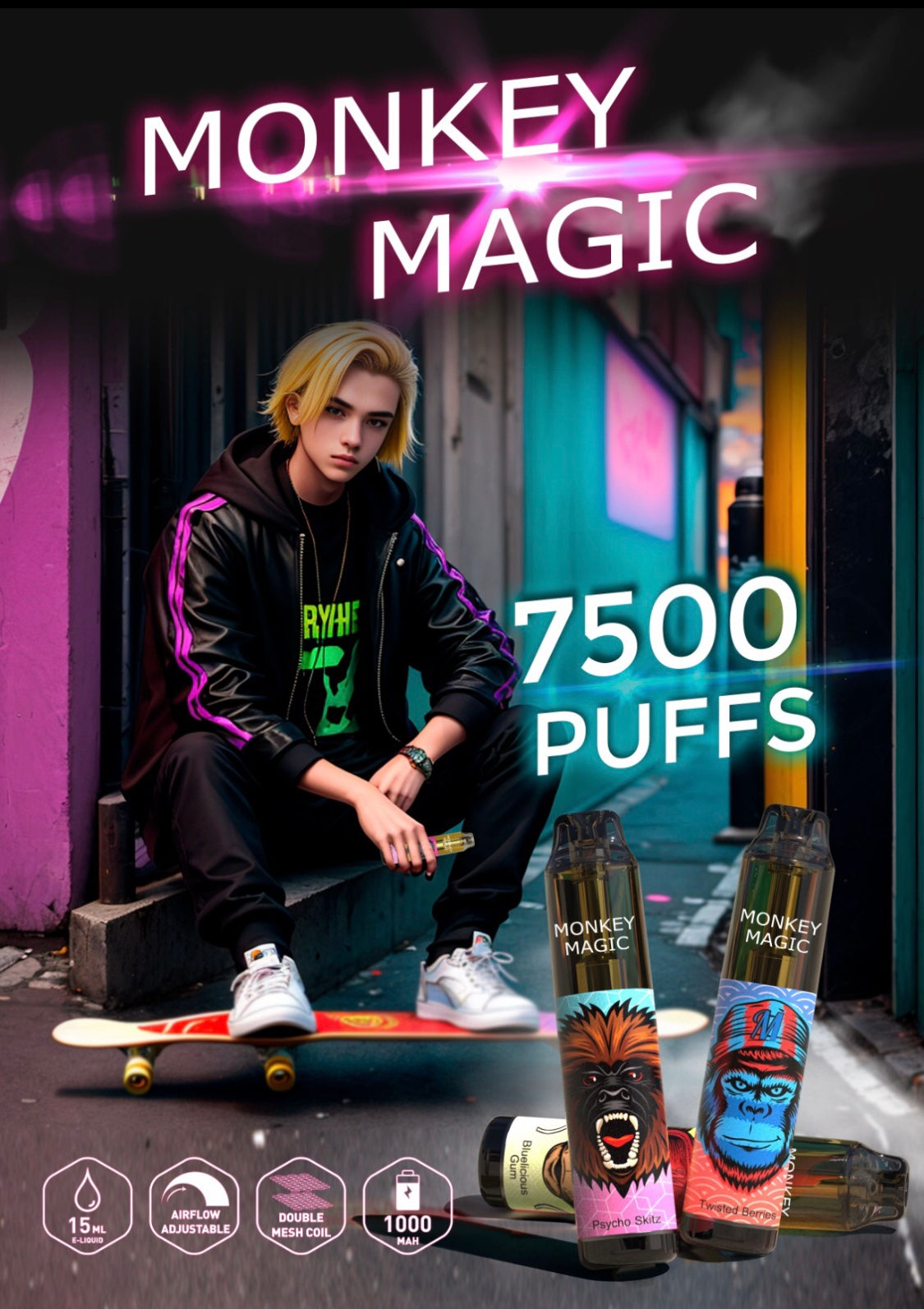 Monkey Magic 7500 puffs by TasteFog ® £6.99