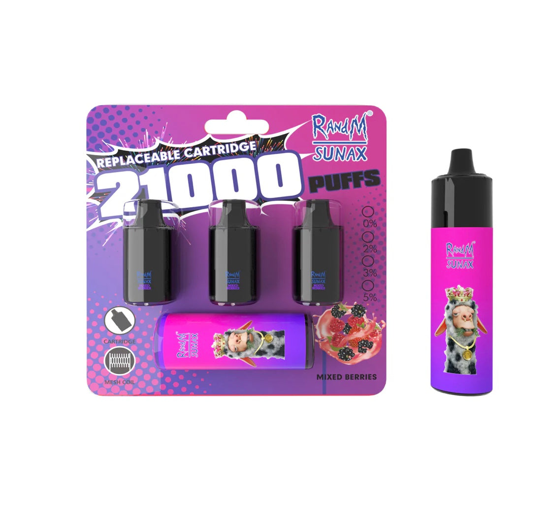 RandM SUNAX 21,000 DISPOSABLE AIRFLOW CONTROL REPLACE VAPE POD DEVICE (3*7000 PUFFS)