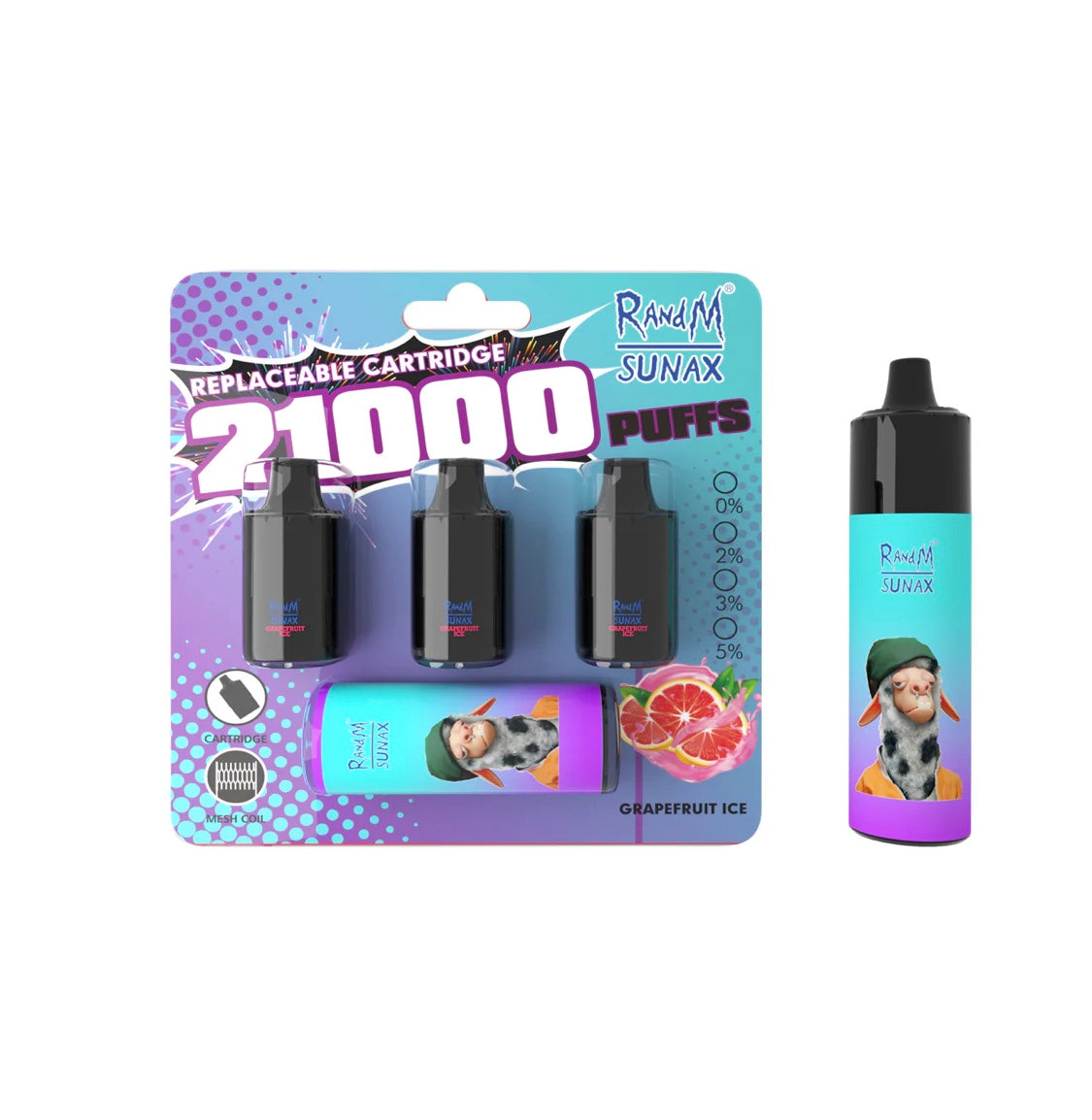 RandM SUNAX 21,000 DISPOSABLE AIRFLOW CONTROL REPLACE VAPE POD DEVICE (3*7000 PUFFS)