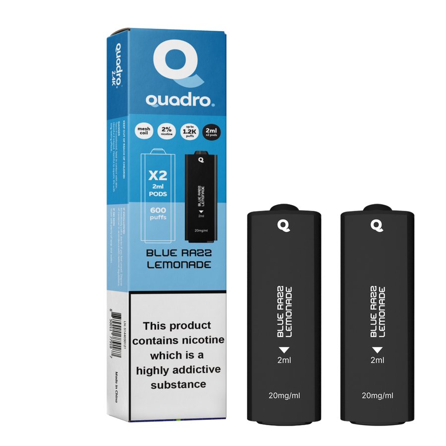 4 in 1 Quadro 2400 Puffs Replacement Pods Box of 10 - Vaperdeals