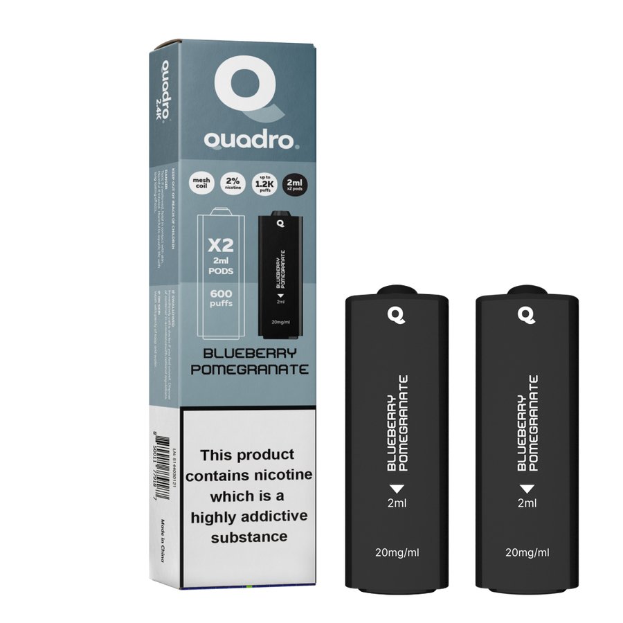 4 in 1 Quadro 2400 Puffs Replacement Pods Box of 10 - Vaperdeals