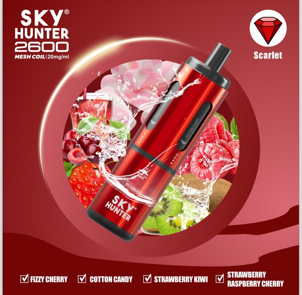 4 in 1 Sky Hunter 2600 Puffs Disposable Vape Box of 5 - Vaperdeals