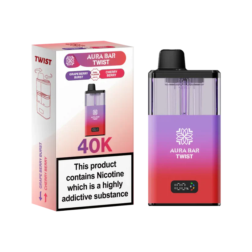 Crystal Prime Aura Bar Twist 40K Puff Prefilled Pod Kit