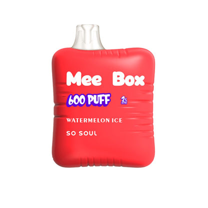 So Soul Mee Box 600 Disposable Vape Puff Pod Pack of 10