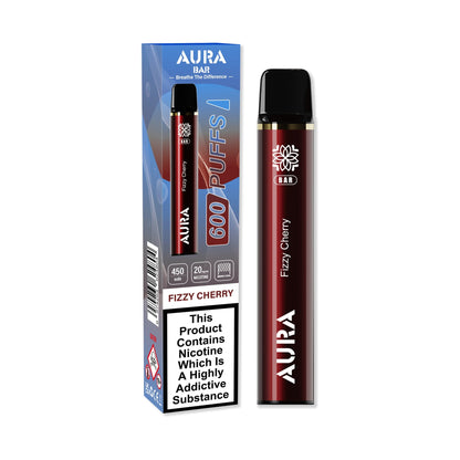 Aura Bar 600 Puffs Disposable Vape Pod Box of 10 - Vaperdeals