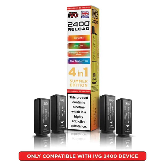 IVG 2400 Reload 4 in 1 Prefilled Pods | Box of 5