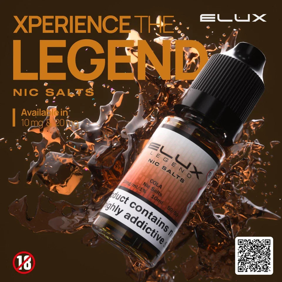 Elux Nic Salt 10ml E Liquid 50VG/50PG | 10mg 20mg Bar Salt | Ecig POD Vape Juice