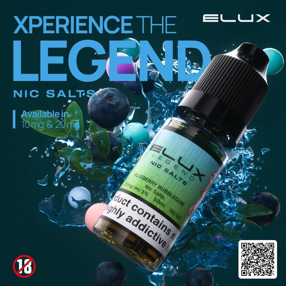 Elux Nic Salt 10ml E Liquid 50VG/50PG | 10mg 20mg Bar Salt | Ecig POD Vape Juice