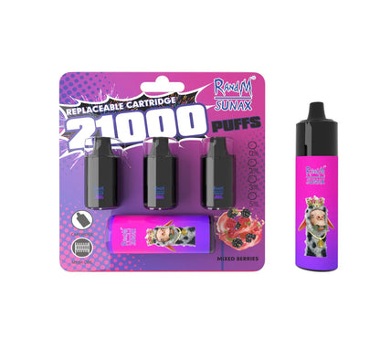 RandM SUNAX 21,000 DISPOSABLE AIRFLOW CONTROL REPLACE VAPE POD DEVICE (3*7000 PUFFS)